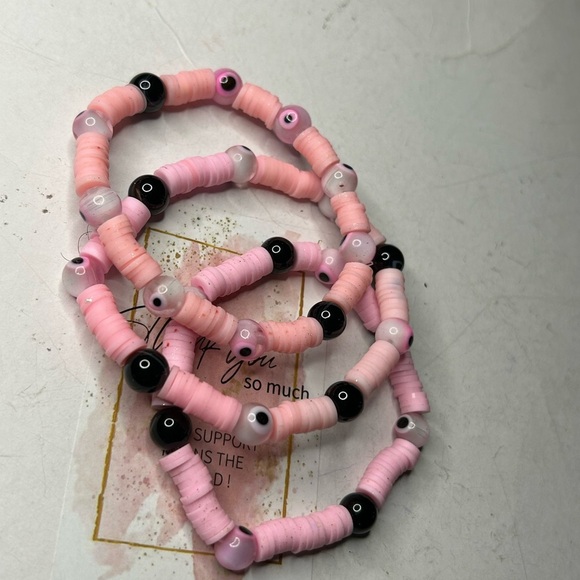 Pink Evil Eye Bracelet Set - Picture 3 of 3